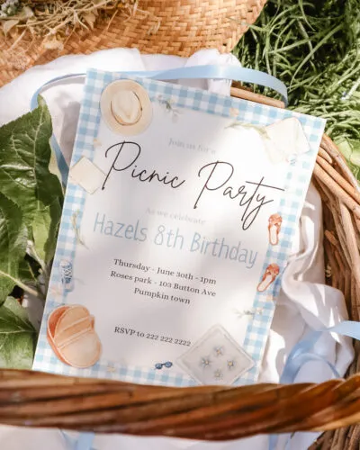birthday picnic invitation