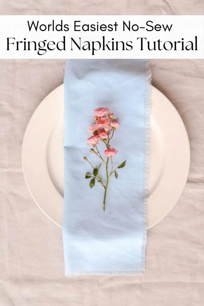 DIY Fringed Napkins