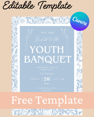 youth banquet template