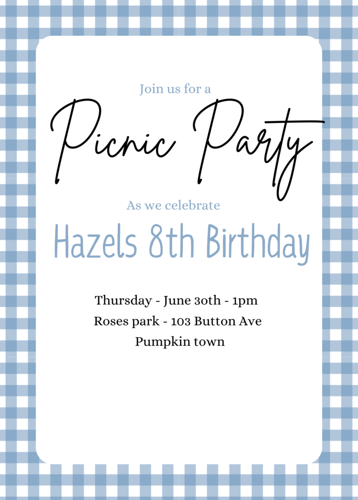 custom birthday party invitations