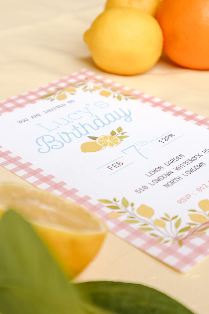 citrus party invitation