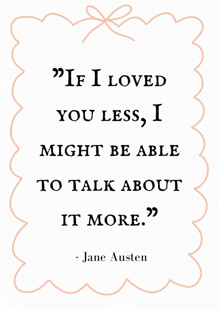 jane austen quotes about love