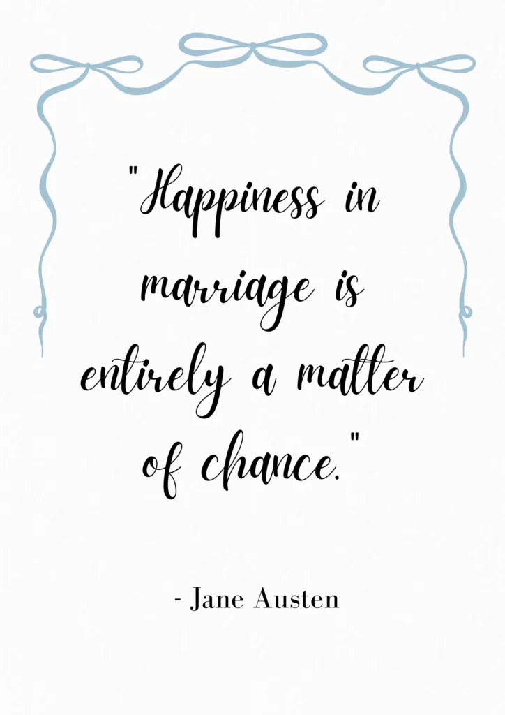 jane austen quotes about marriage