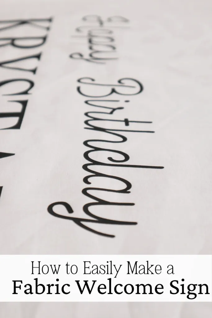 fabric welcome sign